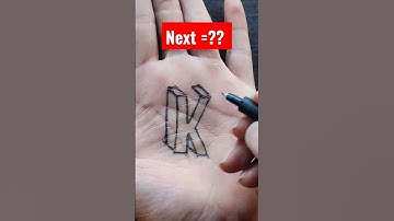 3D Alphabet Art||Next =?? ||Amazing Trick to draw 3D letter K #shorts #youtubeshorts #viral#trending