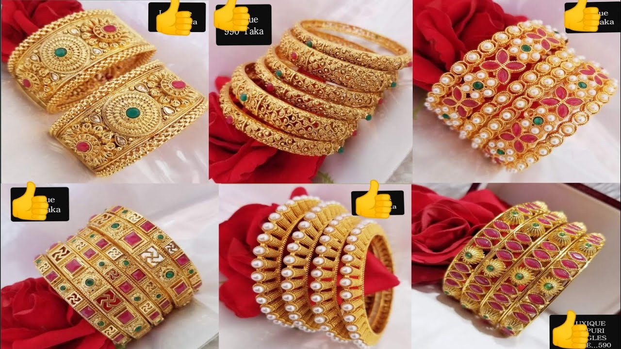 Latest 50+ Bridal Gold Kangan Design Modern light weight Gold kangan