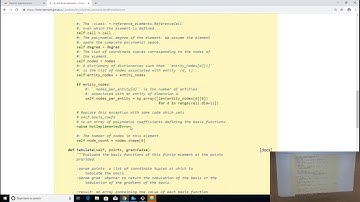 Finite element tutorial 2.5: the FiniteElement class