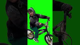 “That Was a Close One” Kid Crashes on Bike | Green Screen