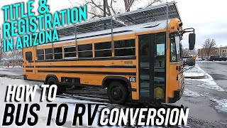 Converting a School Bus to an RV in Arizona | Running from Winter Snow! | #HOWTO