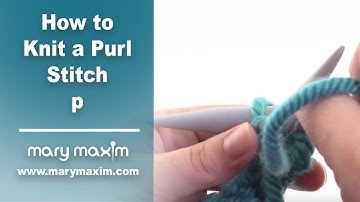 Learn How to Knit for Beginners: Purl Stitch with Slow Motion