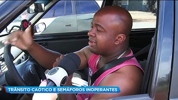 TRÂNSITO CAÓTICO E SEMÁFOROS INOPERANTES