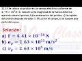Ejercicio 21.23 Sears y Zemansky. Fuerza y aceleración de un proton en un campo electrico