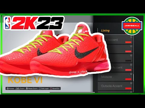 NEW* NBA 2K23 Current Gen Shoe Creator: Nike Kobe 6 “Grinch” 