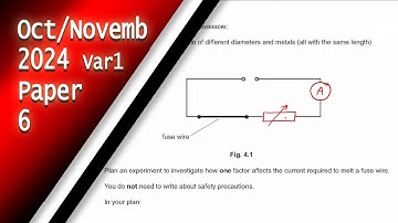 IGCSE Physics October November 2024 Paper 6 Variant 1