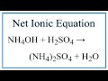Net Ionic Equations and Spectator Ions