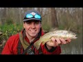 Early season trout fishing big stream  small stream