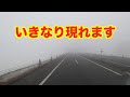 【霧　前方注意】高速道路走行