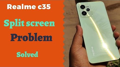 How do I enable split screen in Realme c35?