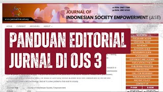 Panduan Register, Submission, Editorial, dan Review pada Jurnal OJS 3