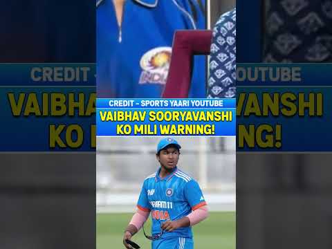 Vaibhav Sooryavanshi ko mili warning! #viratkohli #vaibhavsooryavanshi