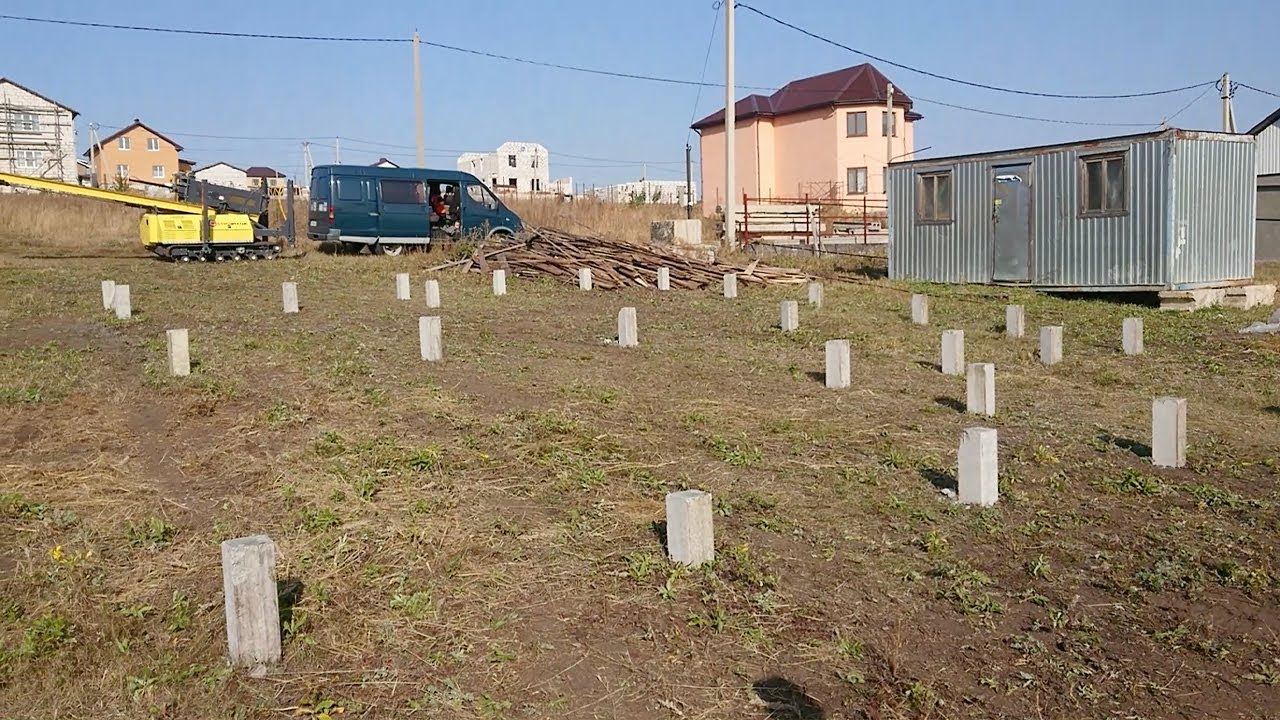 Фундамент на забивных жб сваях с. Кулешовка, Липецкий район