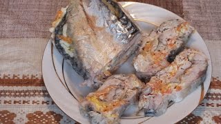 Новогодние рецепты Скумбрия фаршированная в рулете, вареная в пакете вкусный рецепт Новогодние рецепты Скумбрия фаршированная в рулете, вареная в пакете вкусный рецепт