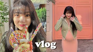ENG)VLOG already big bump🤰a glut of appetite😱pretty cafe date🧡