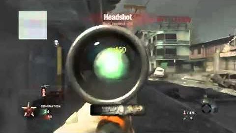Quickscope Collateral across the map- Black Ops Game Clip