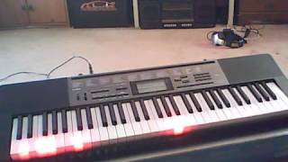 Casio plays 7 song bank tunes (direct line-out) - model # LK-265