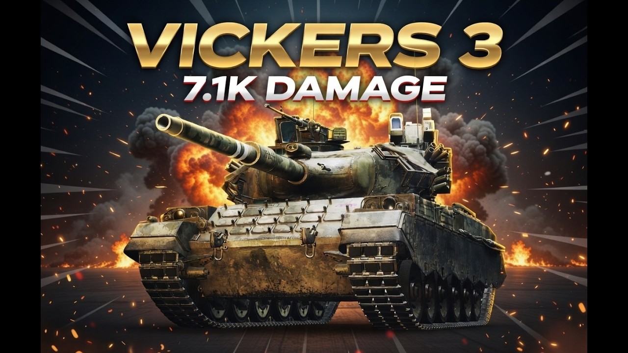 Vickers 3 7.1K Damage | Prokhorovka | WoT Replay