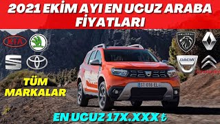 2021 EKİM AYI EN UCUZ SIFIR ARABA FİYATLARI (KİA,RENAULT,TOYOTA,SEAT,SKODA,PEUGEOT,DACİA,CİTROEN)