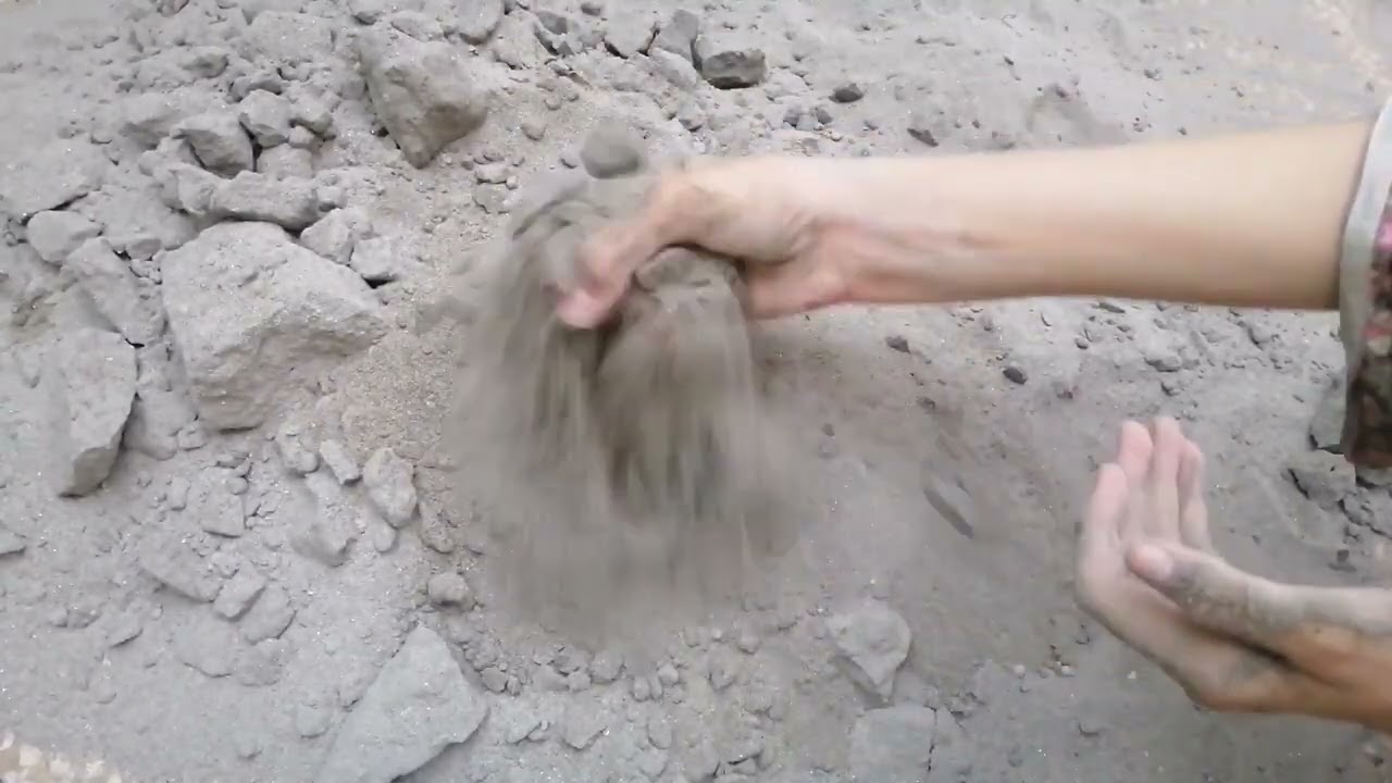 Soft Sand Cement Chunks Floor Crumbling 