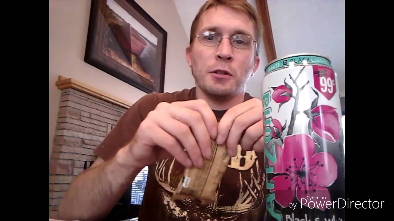 Arizona black and white tea and blueberry crisp clif bar review YouTube