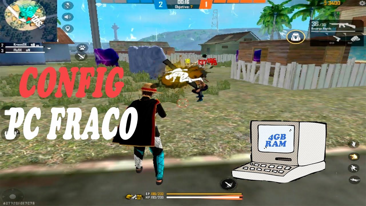 COMO CONFIGURAR PC FRACO PARA JOGAR FREE FIRE 🧙‍♂️🖥️ intel ...