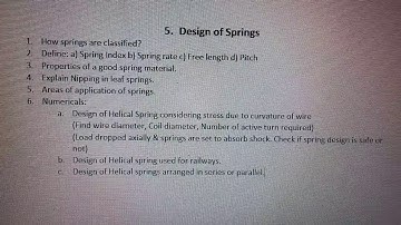 3rd year Diploma Mech. Chap. 4 & 5 - Imp. questions/Question bank - Design of Machine elements (DME)