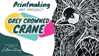 How to make a linocut bird print with artist Lillian Gray