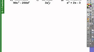 how to simplify fractions with polynomials part 2 6-1