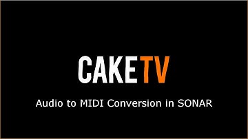 Audio to MIDI Conversion in SONAR