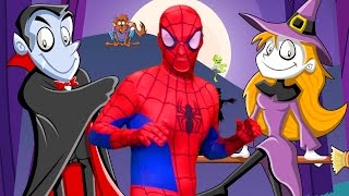 🎃 Spook Kooky Halloween Song For Kids 🦇 Spiderman Halloween Songs 👻  Superhero Sing Along Songs