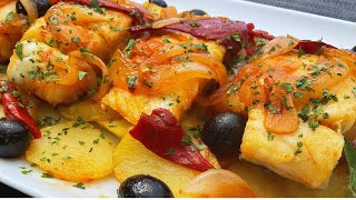 BACALAO PORTUGUESA SIN HORNO! Receta Fácil   GUILLE RODRIGUEZ