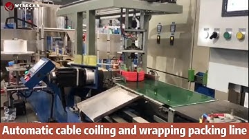 Automatic PLC Coiling and Wrapping Machine+Tie machnine +  heat shrinkable packing machine
