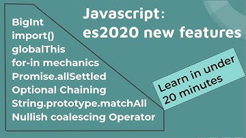 Javascript ES2020 all new features with examples and demo