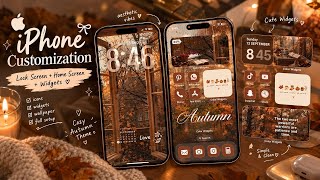 Aesthetic iPhone Setup 🍂 Autumn Theme | iOS 26 customization Widgets, Icons, Wallpaper Full Tutorial screenshot 4