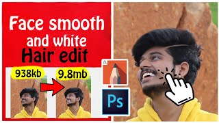 Face smooth editing and face white editing | Hair editing In autodesk sketchbook tutorial