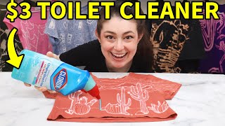 Using $3 Toilet Cleaner to Bleach Dye Clothes screenshot 4