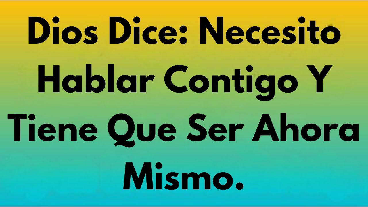 Dios dice: necesito hablar contigo ahora mismo — no ignores esto 🙏✝️ MENSAJE DE DIOS🕊️ DIOS DICE
