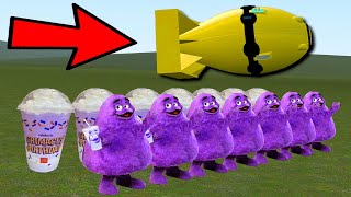 GRIMACE VS NUKES! - Garry's mod Sandbox