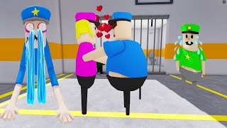 Police Girl Fall in Love with Police Man Barry? Police Family Escape SCARY OBBY Full Game #roblox