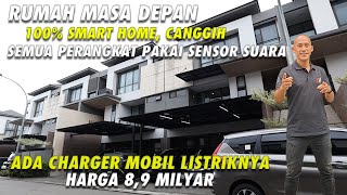 FUTURE HOME | 100% SMART HOME | ALL DEVICES USE SOUND SENSORS | THERE IS AN ELECTRIC CAR CHARGER