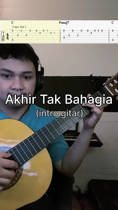 misellia - akhir tak bahagia (intro gitar) #tutorialgitar #tablature
