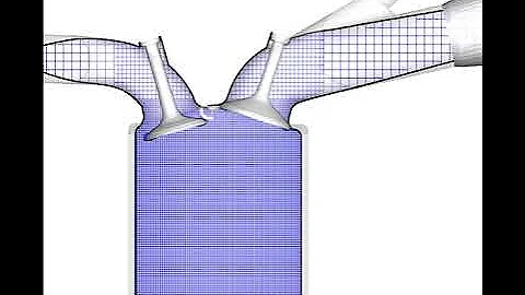 Converge CFD IC Engine Four stroke Grid generation Animation