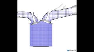 Converge CFD IC Engine Four stroke Grid generation Animation