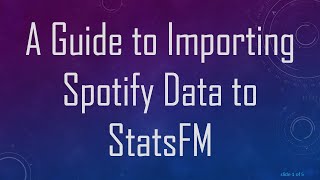 A Guide to Importing Spotify Data to StatsFM