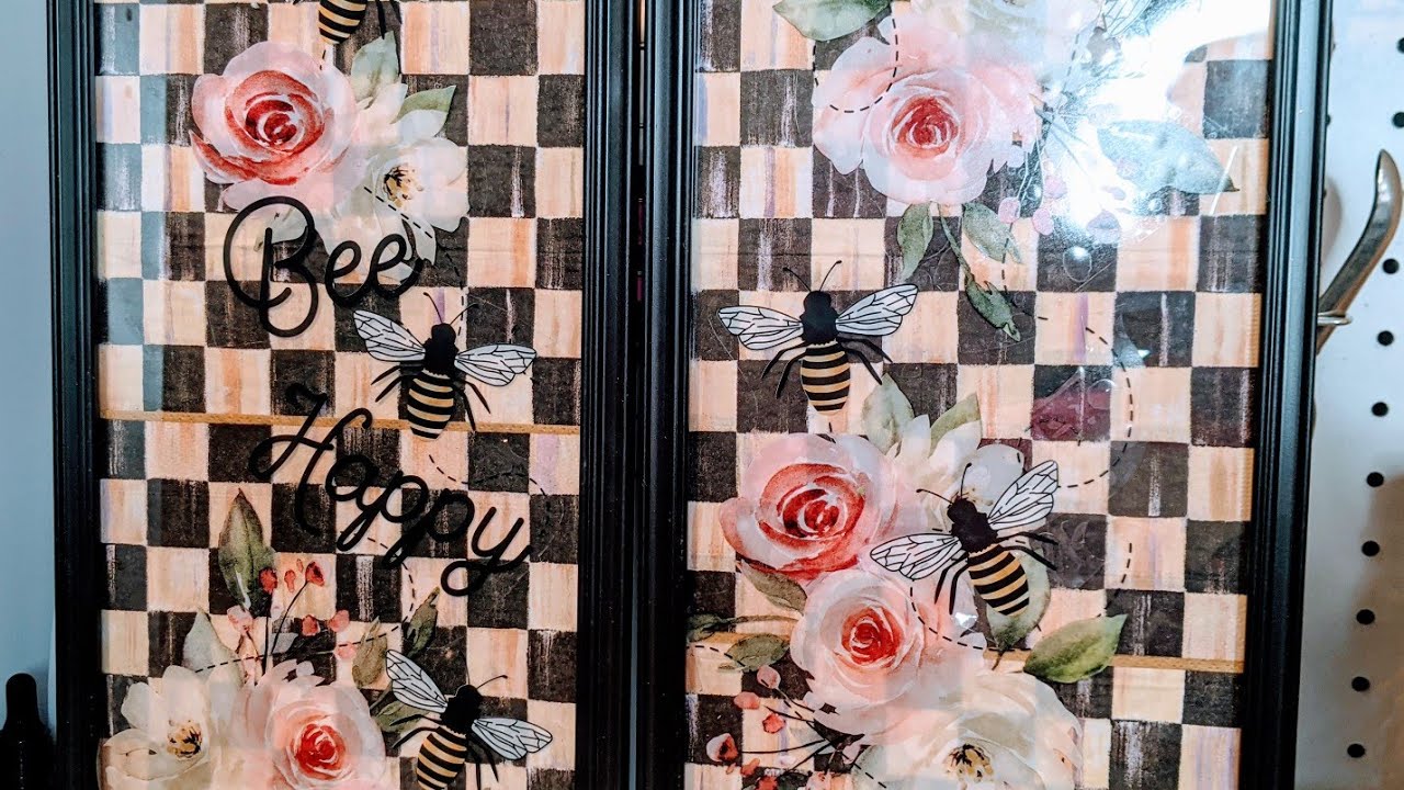 Glitzy Glam's Dollar Tree Bee Happy Theme Wall Sticker Diy! YouTube