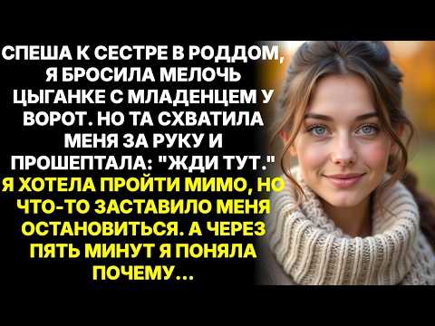Стой, прошептала цыганка,у роддома.Я хотела вырваться,но тут боковая дверь открылась и я всё поняла