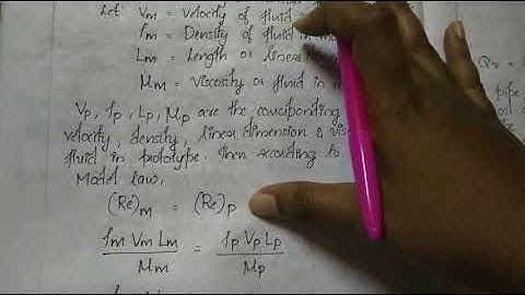 CE206 FM 2 - Module 6 - model laws - reynold