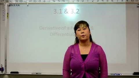 Calc AB - 3.1 & 3.2 Differentiability
