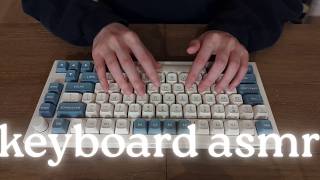 keyboard asmr w/ ceramic rain snappy keycaps | no talking asmr, mechanical keyboard typing